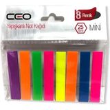 Ceo Yapişkanli Not Kağidi Mini 8 Renk 25YP