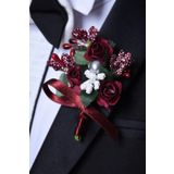 ceocuk Bordo Damatlık Yaka Çiçeği – Yaka Iğnesi
