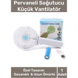 Cep Boyu Usb Şarjlı 3 Kademeli Sessiz Taşınabilir Mini Fan Pervaneli Soğutucu Küçük Vantilatör