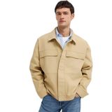 Cep Detaylı Bej İnce Ceket Loose Fit/Bol Rahat Kesim 0211872-70204