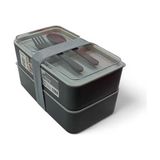 Cep Home Cephome Dikdörtgen Yeşil 2 Katlı Plastik Beslenme ve Saklama Kabı 19X11X10X