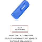 Cep Kaşe Sırdaş Ideal 50 Kişiye Özel Şirket Kaşesi - Mavi Makine