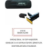 Cep Kaşe Sırdaş Ideal 50 Kişiye Özel Şirket Kaşesi - Siyah Makine