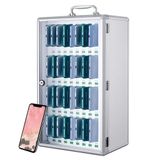 Cep Telefonu Dolabı Cep Telefonu Saklama Kutusu Akrilik Cep Telefonu Tutacağı Masaüstü Saklama Kutusu, Cep Telefonları için 36 Telefon Dolabı Dolabı, Duvara Monte Cep Telefonu Lockbox Kolu ve Kodlu
