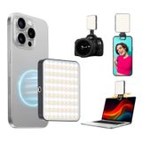 Cep Telefonu için Manyetik Selfie Işığı, gliship 128 Led Selfie Işığı Magsafe ile Uyumlu Şarj Edilebilir Taşınabilir Klips Dolgu Işığı Telefon Kamerası Dizüstü Bilgisayar Kamerası için 3 Işık Modu