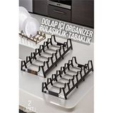 Cepahir Transformacion 2 Li Dolap İçi Tencere Kapak Ve Tabak Düzenleyici Kurutmalık Organizer 719446