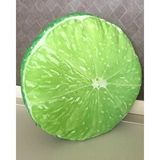 Cepahir Yeşil Limon Desenli Dekoratif Çok Amaçlı Yer Bahçe Balkon Kamp Minderi Çapı 65 Cm