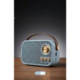 Cepaks Taşınabilir Retro Mini Radyo Bluetooth Speaker | Radyo + USB + Tf Kart | Şarjlı Mini Hoparlör 4in1 - Mavi