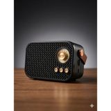 Cepaks Taşınabilir Retro Mini Radyo Bluetooth Speaker | Radyo + USB + Tf Kart | Şarjlı Mini Hoparlör 4in1 - Siyah