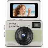 Cepaks Thumb Camera Retro Mini Dijital Kamera Katlanır Ekranlı 1080P Video Fotoğraf Çekimi Tf Kart Destekli Type-C Şarjlı - Turkuaz