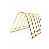 CEPHOME Çelik metal gold 6 bölmeli tabak standı 25 x 30 Sarı