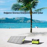 Cepini 200W Katlanabilir Güneş Paneli - Monokristal %23 Yüksek Verim - Profesyonel Güç İstasyonları İçin MC4 Çıkışlı Taşınabilir Solar Panel - 1
