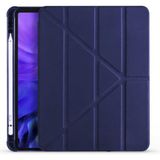 CepLab Apple iPad Air 5. Nesil 10.9 Inç Kılıf Kalem Bölmeli Silikon Smart Cover Tablet Kılıfı - Lacivert