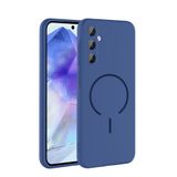 CepLab Samsung Galaxy A35 Kılıf M-Safe Özellikli Mat Yüzey Kamera Korumalı Arka Silikon Kapak Lacivert