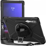 CepLab Samsung Galaxy S9 Ultra SM-X910 14.6 Inç Kılıf Ultra Koruma Zırh Askılı Silikon Tablet Kılıfı - Siyah