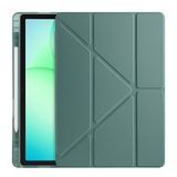 CepLab Samsung Galaxy Tab A11 Plus SM-230 / SM-236 Kılıf 11 inç Kalem Bölmeli Silikon Tablet Kılıfı Koyu Yeşil