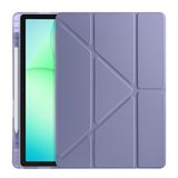 CepLab Samsung Galaxy Tab A11 Plus SM-230 / SM-236 Kılıf 11 inç Kalem Bölmeli Silikon Tablet Kılıfı Mor