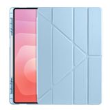 CepLab Samsung Galaxy Tab S11 Ultra SM-X930 / SM-X936 Kılıf 14.6 inç Kalem Bölmeli Silikon Tablet Kılıfı Mavi