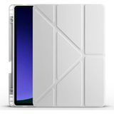 CepLab Samsung Galaxy Tab S9 Fe SM-X510 10.9 Inç Kılıf Kalem Bölmeli Silikon Smart Cover Tablet Kılıfı - Gri