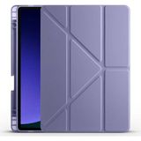 CepLab Samsung Galaxy Tab S9 Fe SM-X510 10.9 Inç Kılıf Kalem Bölmeli Silikon Smart Cover Tablet Kılıfı - Mor