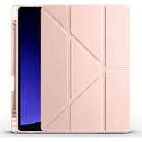 CepLab Samsung Galaxy Tab S9 Fe SM-X510 10.9 Inç Kılıf Kalem Bölmeli Silikon Smart Cover Tablet Kılıfı - Rose Gold