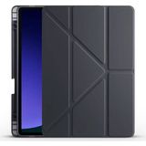 CepLab Samsung Galaxy Tab S9 Fe SM-X510 10.9 Inç Kılıf Kalem Bölmeli Silikon Smart Cover Tablet Kılıfı - Siyah
