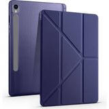 CepLab Samsung Galaxy Tab S9 SM-X710 11 Inç Kılıf Kalem Bölmeli Silikon Smart Cover Tablet Kılıfı - Lacivert