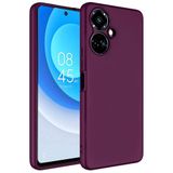 CepLab Tecno Camon 19 Pro Kılıf İçi Süet Mat Yüzey Esnek Silikon Arka Kapak Koyu Mor