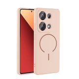 CepLab Xiaomi Redmi Note 13 Pro 4G Kılıf M-Safe Özellikli Mat Yüzey Kamera Korumalı Arka Silikon Kapak Rose Pembe
