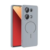 CepLab Xiaomi Redmi Note 13 Pro 4G Kılıf M-Safe Özellikli Mat Yüzey Kamera Korumalı Arka Silikon Kapak Titanyum-Gri