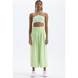 Cepli Culotte Pantolon Buz Yeşili - S