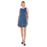 Cepli Kısa Denim Elbise