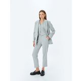 Cepli Slim Fit Yüksek Bel Cigarette Kumaş Pantolon