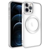 Ceponya Apple İphone 12 Pro Magsafe Köşeleri Renkli Lüx Şeffaf Kamera Korumalı Silikon Kılıf