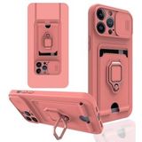 Ceponya Apple iPhone 13 Pro Kartlıklı Kamera Korumalı Standlı Manyetik Kapak Kılıf