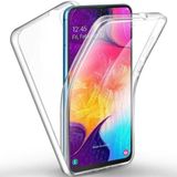 Ceponya Galaxy A02 360 Tam Koruma Şeffaf Silikon Kılıf