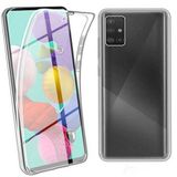 Ceponya Galaxy A71 360 Tam Koruma Şeffaf Silikon Kılıf