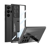Ceponya Galaxy S23 Ultra Kamera Korumalı Şeffaf Tasarımlı Lego Standlı Kapak Kılıf