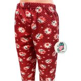 Cepsiz Kışlık Polar Kadın Pijama Altı Tek Alt JE33 - Çorap Hediyeli - Kırmızı