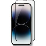 CepStok iPhone 14 Pro Kırılmaz Cam 5d Tam Kaplayan 9h Temperli Ekran Koruyucu - Siyah - Şeffaf