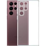 CepStok Samsung Galaxy S22 Ultra Kılıf Şeffaf 3D Kamera Lens Korumalı Tıpalı Silikon