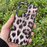 CepStok Samsung Galaxy S24 Ultra Kılıf Leopar Desenli Içi Kadife Kapak - Pembe