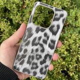 CepStok Xiaomi Redmi Note 14 4g Kılıf Leopar Desenli Içi Kadife Kapak - Gri