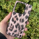 CepStok Xiaomi Redmi Note 14 4g Kılıf Leopar Desenli Içi Kadife Kapak - Pembe