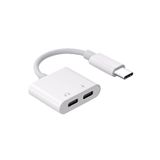 Cepsuar Type C To Type C Kulaklık Hızlı Şarj Giriş Çevirici Çoklayıcı Çoğaltıcı Splitter Adaptör