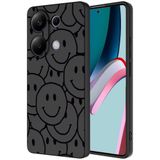 CepteCepnet Xiaomi Redmi Note 13 5G İle Uyumlu Premier Kalite Özel Üretim High Kalite Baskılı Silikon Telefon Kılıfı BC 8