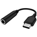 Ceptex Samsung Uyumlu Type-C Kulaklık Dönüştürücü 3.5 mm Jack Girişli Kulaklık Çevirici - Siyah