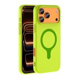 Cepustik iPhone 18 Pro Max Yeşil MagSafe Silikon Kılıf