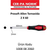 Cer-Pa Cerpa Prosoft Alyan Uçlu Tornavida Allen - Kırmızı - Siyah - 2x60MM