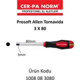 Cer-Pa Cerpa Prosoft Alyan Uçlu Tornavida Allen - Kırmızı - Siyah - 3x80MM